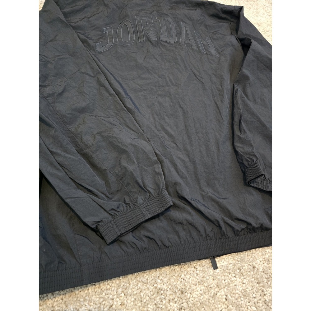 Nike Air Jordan Nylon Windbreaker Jacket Black Fv7299-010 - Men's Size 2XL NWT - Picture 9 of 16